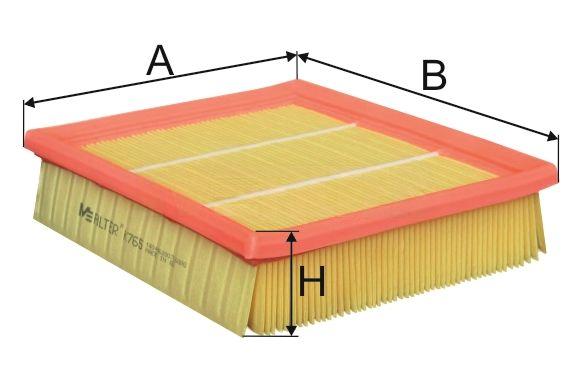 Повітряний фільтр, фільтрувальний елемент, Mfilter K765