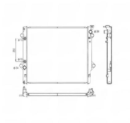 Радіатор, система охолодження двигуна, Toyota Land Cruiser Prado I (, Nrf 53568