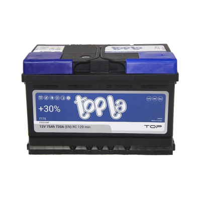 75ah/720a/12v top euro (0) низький, TOP EURO (0) низький, Topla 118072