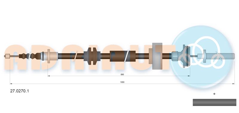 Тросовий привод, стоянкове гальмо, Adriauto 27.0270.1