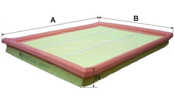 Повітряний фільтр, фільтрувальний елемент, OPEL ASTRA, Mfilter K211