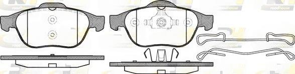 Комплект гальмівних накладок, дискове гальмо, Roadhouse 2843.10