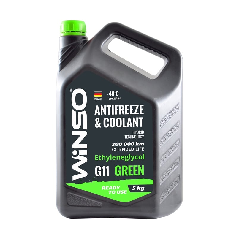 Antifreeze green g11 (зелений) антифриз готовий до використання 5kg, Winso 880950