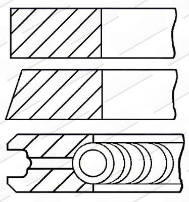 Комплект поршневих кілець, Goetze 08-321500-00