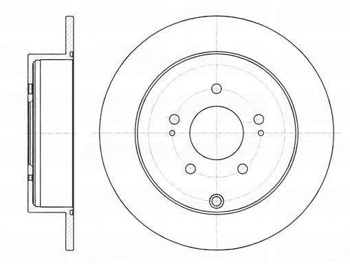 Гальмівний диск, задня вісь, повн., 302мм, кількість отворів 5, MITSUBISHI LANCER, OUTLANDER задн., Remsa 61098.00