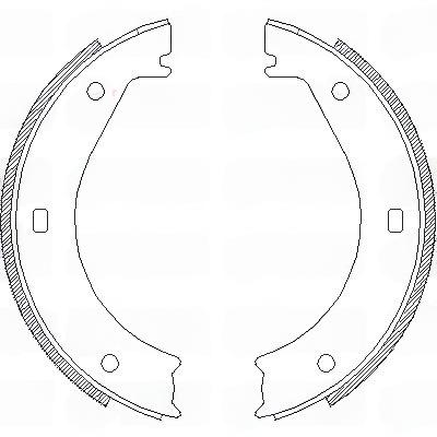 Комплект гальмівних колодок, стоянкове гальмо, Remsa 4404.00