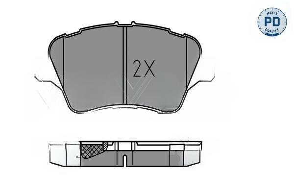 Комплект гальмівних накладок, дискове гальмо, Meyle 0252513417/PD
