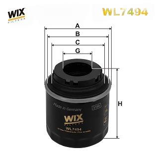 Оливний фільтр, Wix Filters WL7494