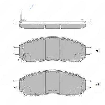 Комплект гальмівних накладок, дискове гальмо, Hi-Q SP1460