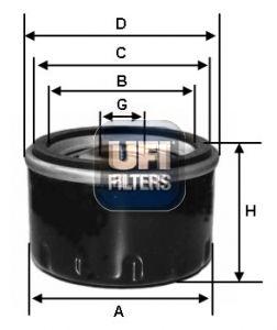 Оливний фільтр, Ufi 23.278.00