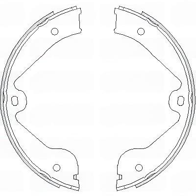 Комплект гальмівних колодок, стоянкове гальмо, Remsa 4735.00