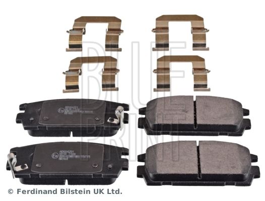 Комплект гальмівних накладок, дискове гальмо, Blue Print ADG04251