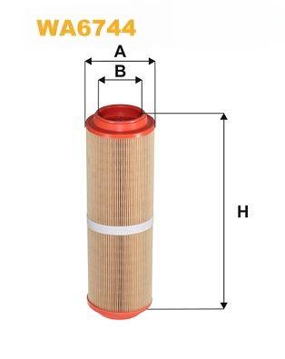 Повітряний фільтр, фільтрувальний елемент, Mercedes A (W168), Vaneo (W414) Wix Filters (WA6744), Wix Filters WA6744