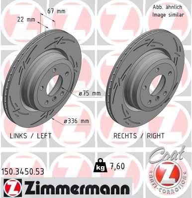 Гальмівний диск, Zimmermann 150.3450.53