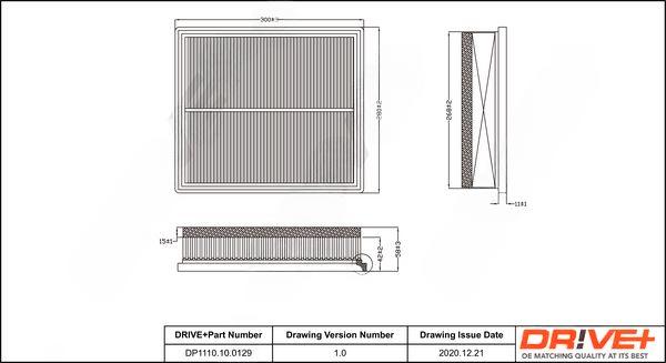 Повітряний фільтр, Dr!Ve+ DP1110.10.0129