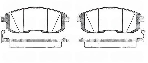 Комплект гальмівних накладок, дискове гальмо, передня вісь, з акустичною системою попередження про знос, гальмівна система SUM, NISSAN гальмівні