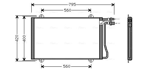 Конденсатор, система кондиціонування повітря, SPRINTER CONDENSER, Ava MS5219