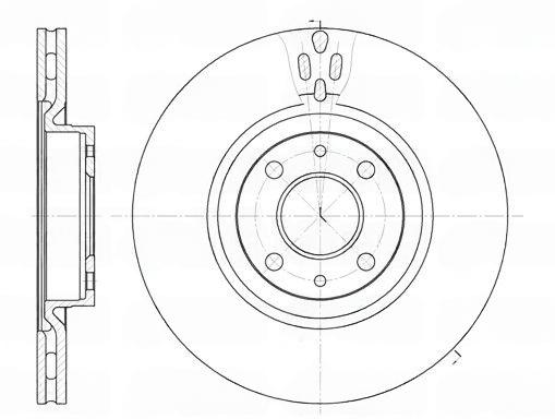 Гальмівний диск, передня вісь, з вентиляцією, 284мм, кількість отворів 4, ALFA ROMEO 155 передн., Remsa 6316.11