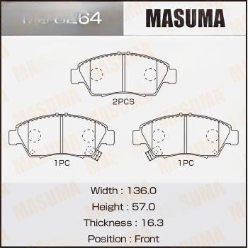 Комплект гальмівних колодок, Masuma MS-8264