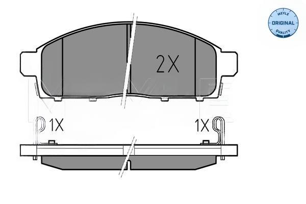 Комплект гальмівних накладок, дискове гальмо, Meyle 0252452916/W