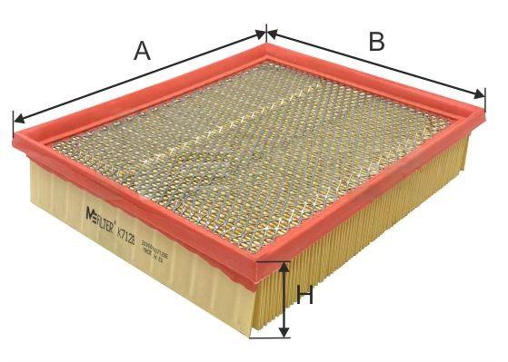 Повітряний фільтр, фільтрувальний елемент, FORD Mondeo V Edge Galaxy III 1.6-2.0 14-, Mfilter K7128