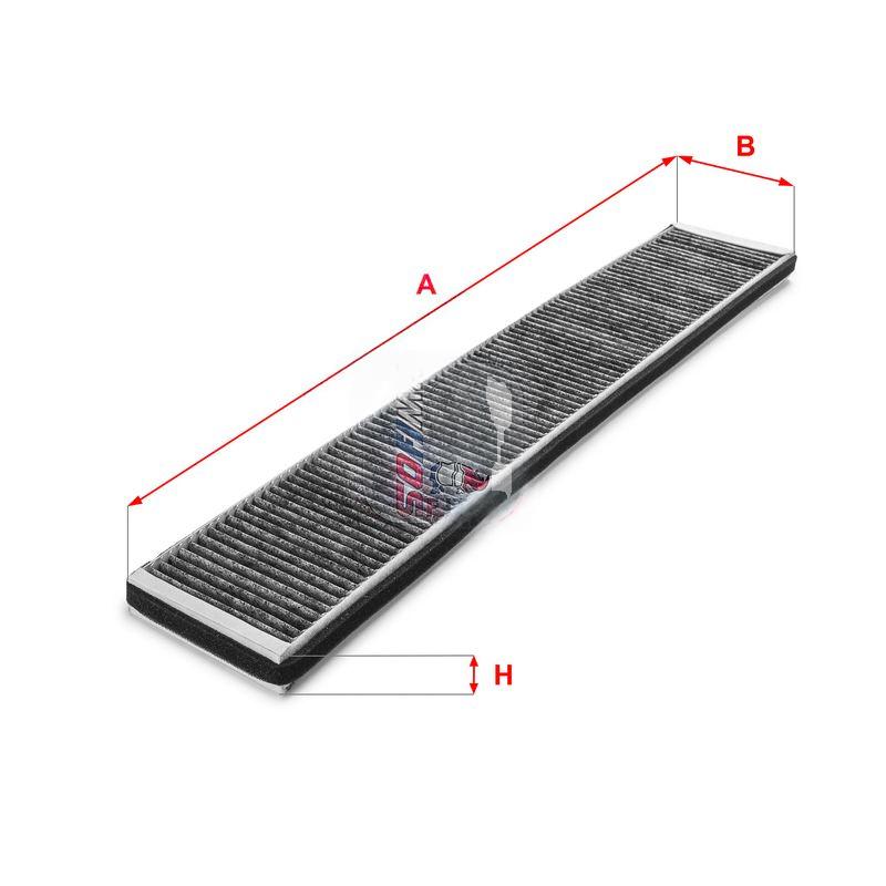 Фільтр, повітря у салоні, 21мм, вугільний фільтр, BMW 2,0-2,5 01-06, Sofima S4121CA
