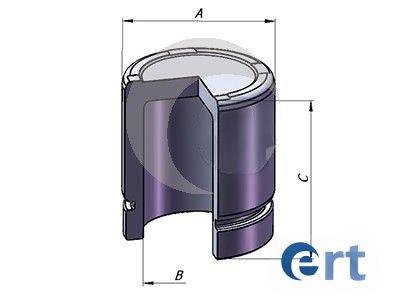 Поршень, гальмівний супорт, Ert 151248-C