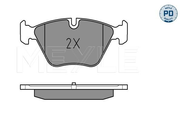 Комплект гальмівних накладок, дискове гальмо, Meyle 0252469719PD
