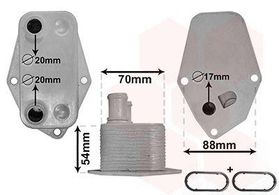 Охолоджувач оливи, моторна олива, BMW 320d/520d, Van Wezel 06003557