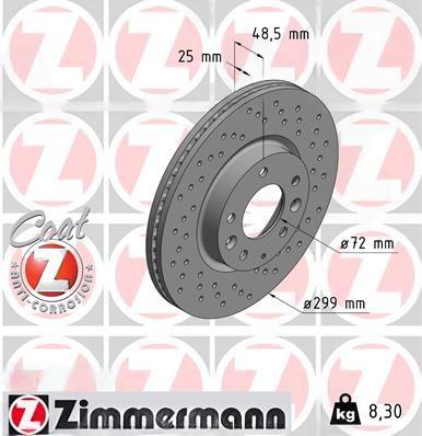 Гальмівний диск, Zimmermann 370.3083.52