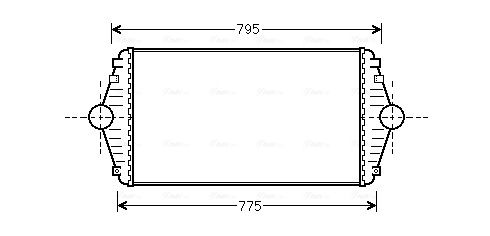 Охолоджувач наддувального повітря, CITROEN Інтеркулер Evasion, Jumpy, Fiat Scudo, Peugeot 806, Expert 1.9/2.1d, Ava CN4086