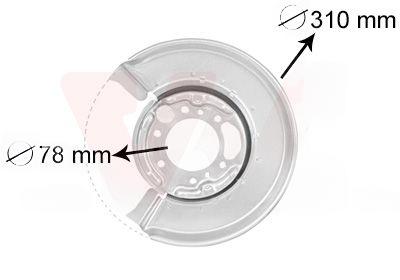 Відбивач, гальмівний диск, Van Wezel 3075373