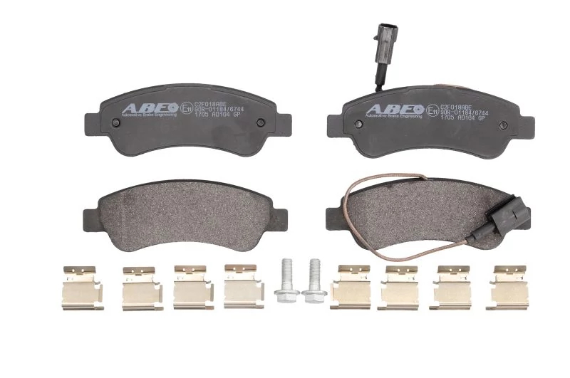 Комплект гальмівних накладок, дискове гальмо, задня вісь, Abe C2F018ABE