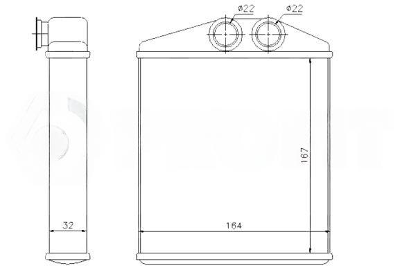 Теплообмінник, система опалення салону, Profit 1760-0372