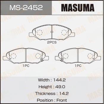 Комплект гальмівних колодок, Masuma MS-2452