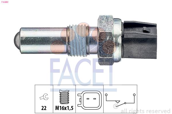 Перемикач, ліхтар заднього ходу, Facet 7.6283