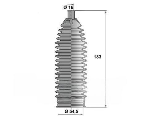 Комплект гофрованих кожухів, механізм рульового керування, Nipparts N2840512