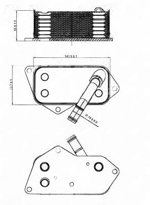 Охолоджувач оливи, моторна олива, BMW 1(F16/F86)/2(F22/F87)/3(F30/F80) 1.6-3.0 04-, Nrf 31277