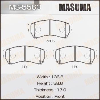 Комплект гальмівних колодок, Masuma MS5563