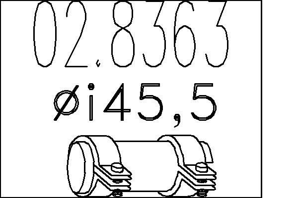 Фітинг, система відведення ВГ, Mts 02.8363