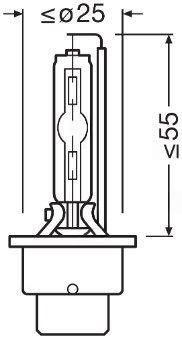 Лампа розжарювання, фара дальнього світла, Osram 66240XNN-HCB