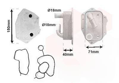 Охолоджувач оливи, моторна олива, Van Wezel 09013704