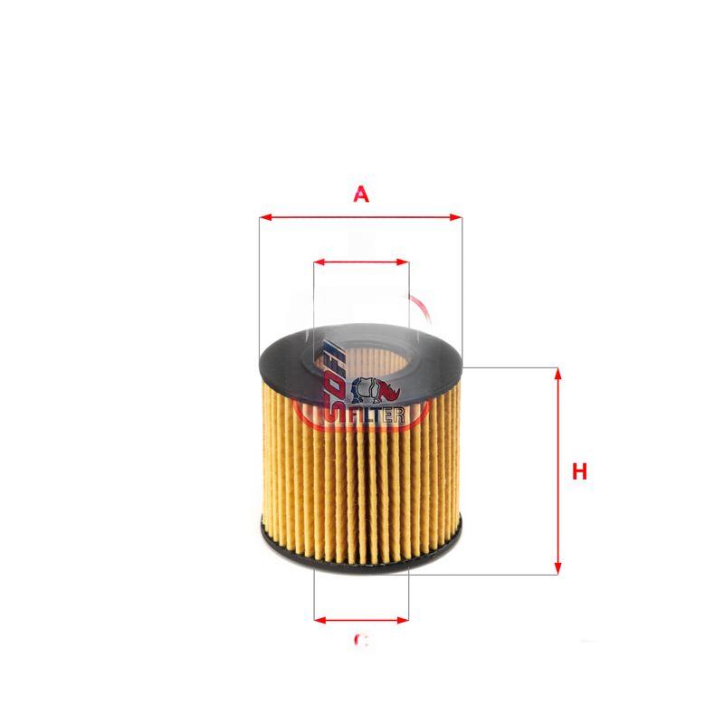 Оливний фільтр, фільтрувальний елемент, Toyota Rav4/Avensis 1.6/1.8/2.0 08-, Sofima S5086PE