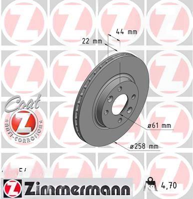 Гальмівний диск, Zimmermann 470.5403.20