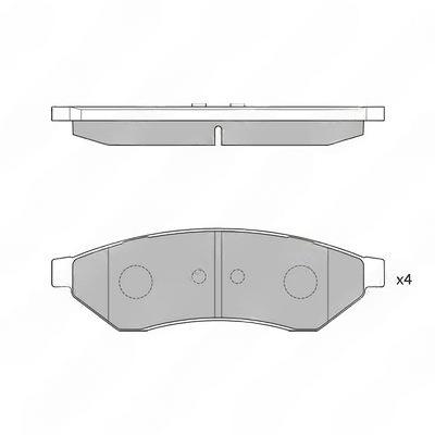 Комплект гальмівних накладок, дискове гальмо, Hi-Q SP1252