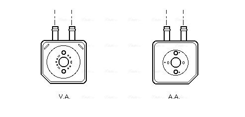 Охолоджувач оливи, моторна олива, VW Масляний радіатор Audi A3/4/6, Golf IV, Passat, T5, Ford, Skoda Octavia I, Ava VN3086