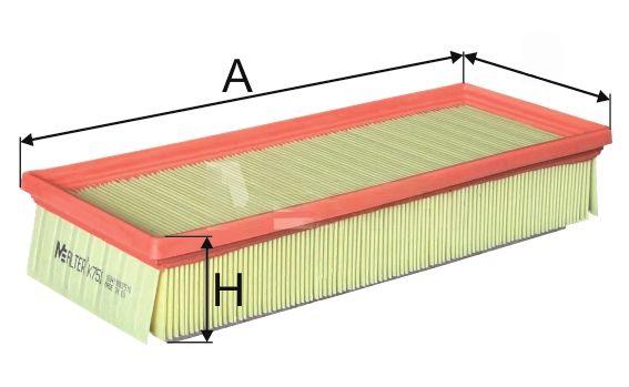 Повітряний фільтр, фільтрувальний елемент, AUDI 1.8 TFSI, 2.0 TDI/TFSI 01, A4 (8K), A5 + Cabrio (8T) Q5(8R) 08-, Mfilter K751