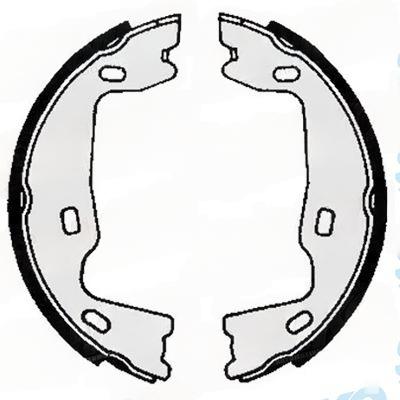 Комплект гальмівних колодок, стоянкове гальмо, Samko 82570