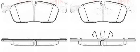 Комплект гальмівних накладок, дискове гальмо, Remsa 1633.00