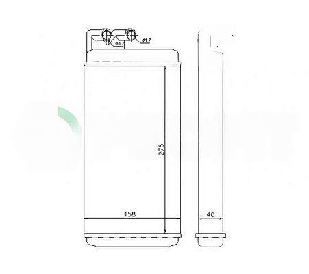 Теплообмінник, система опалення салону, Profit 0012N1
